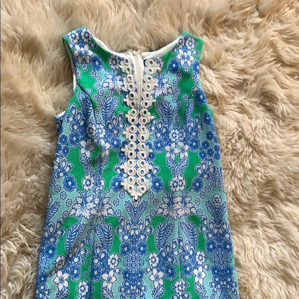 Green and Blue patterned dress